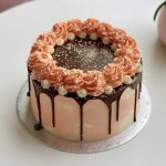 Swirls Drip Cake 20cm Peach