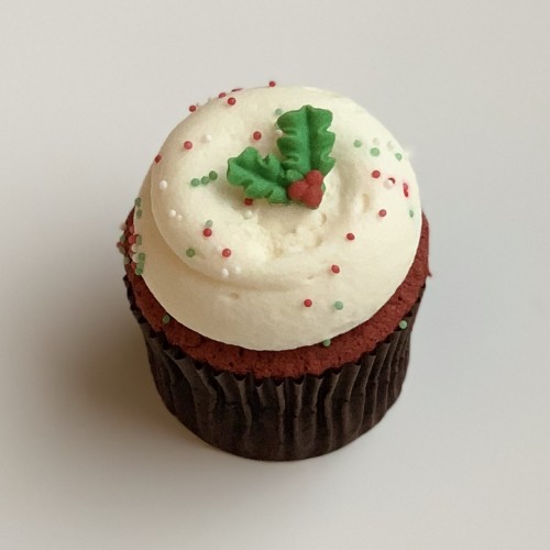 Holly Red Velvet Cupcake