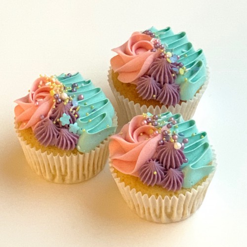 Funky Piped Cupcakes