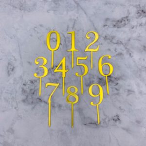 Number toppers Gold