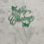 Christmas Cake topper – green