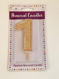 Gold Number Candle - 1