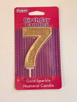 Gold Number Candle - 7