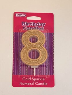 Gold Number Candle - 8