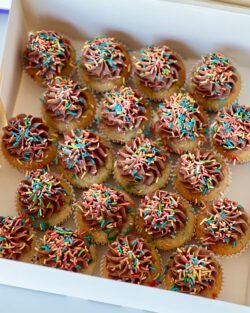Chocolate Confetti Mini Cupcakes