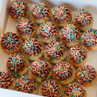 Chocolate Confetti Mini Cupcakes