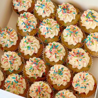 Vegan – Vanilla Confetti Mini Cupcakes