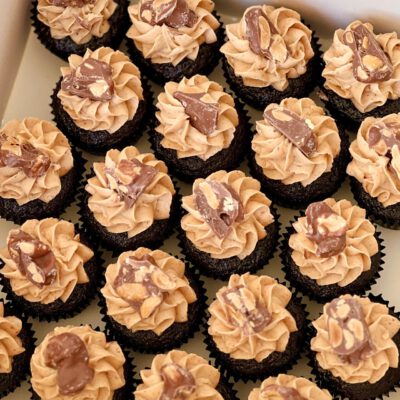 Chocolate Peanut Butter Mini Cupcakes