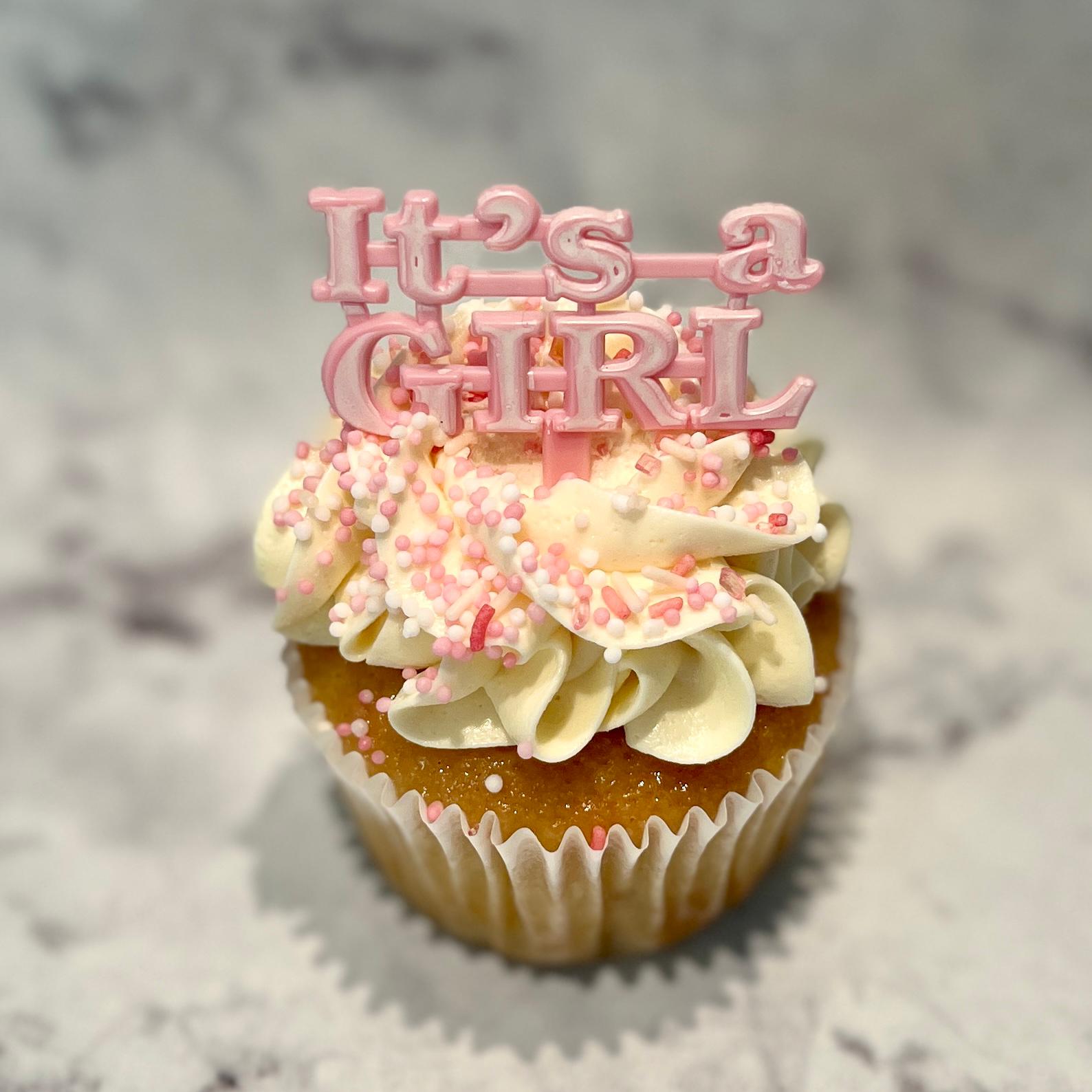 Girl Letters Cupcake