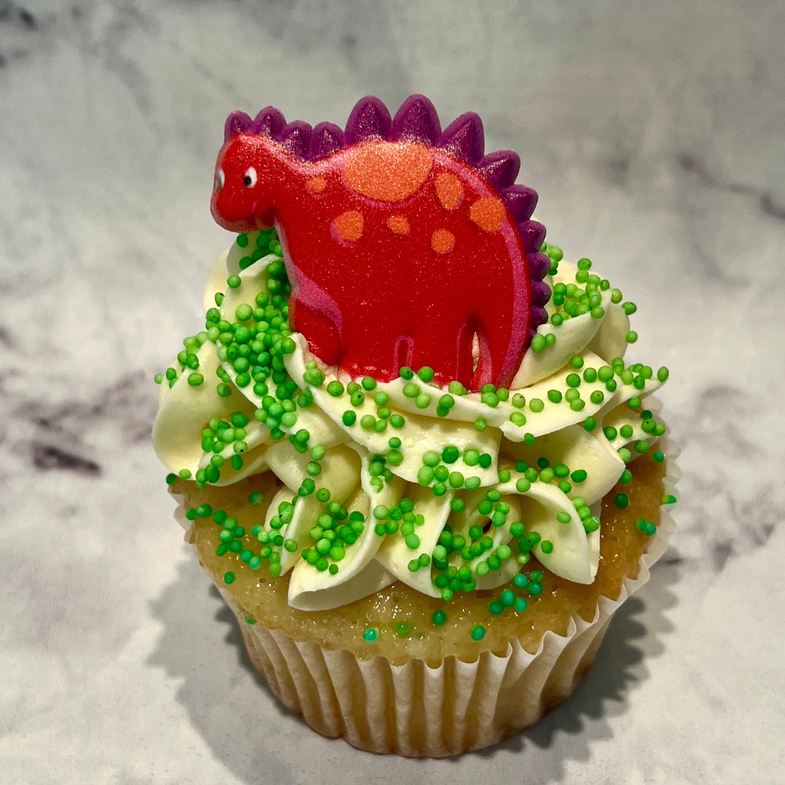 Red Dino Cupcake