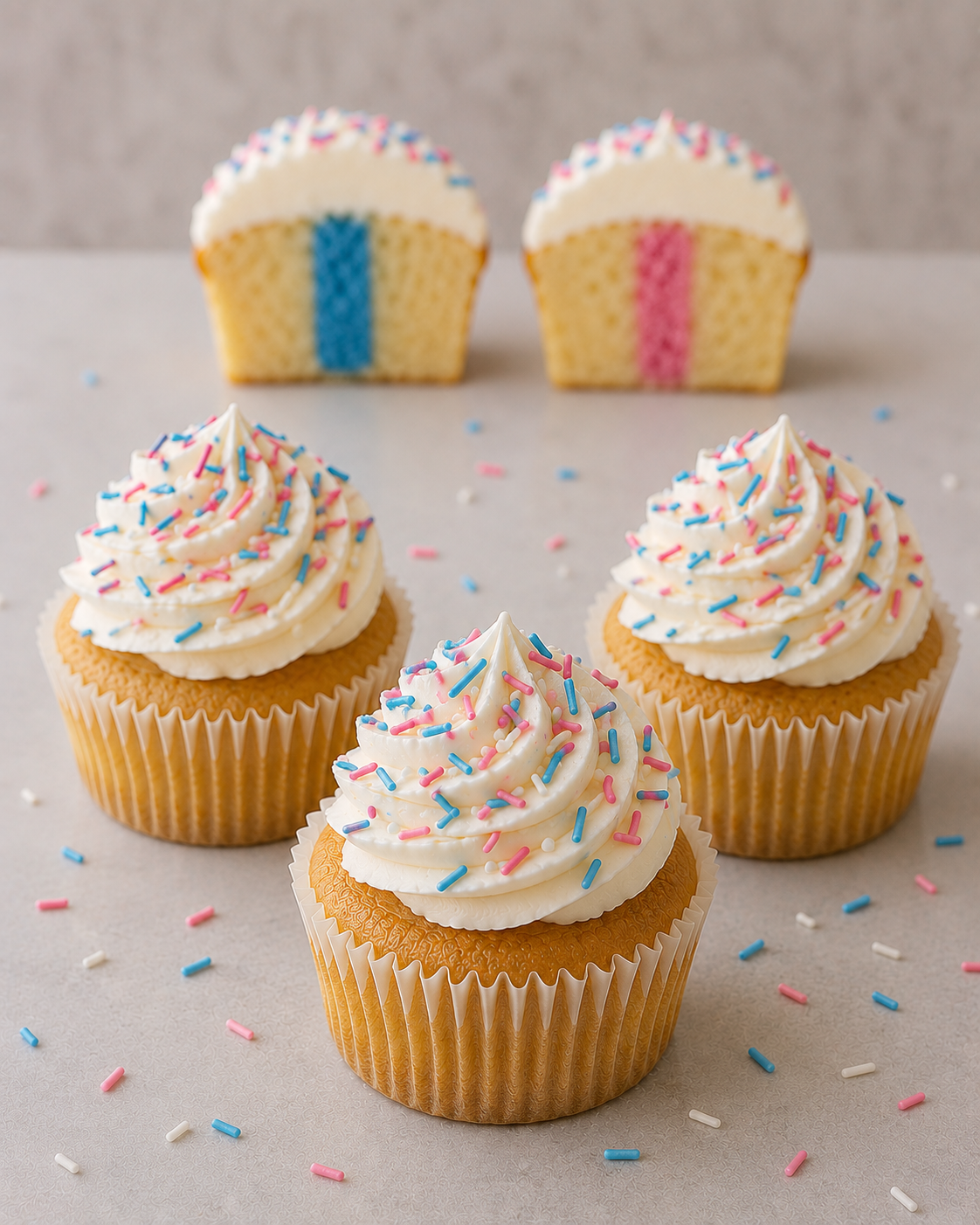 Gender Reveal Cupcakes