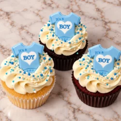 Blue Baby Boy Cupcakes