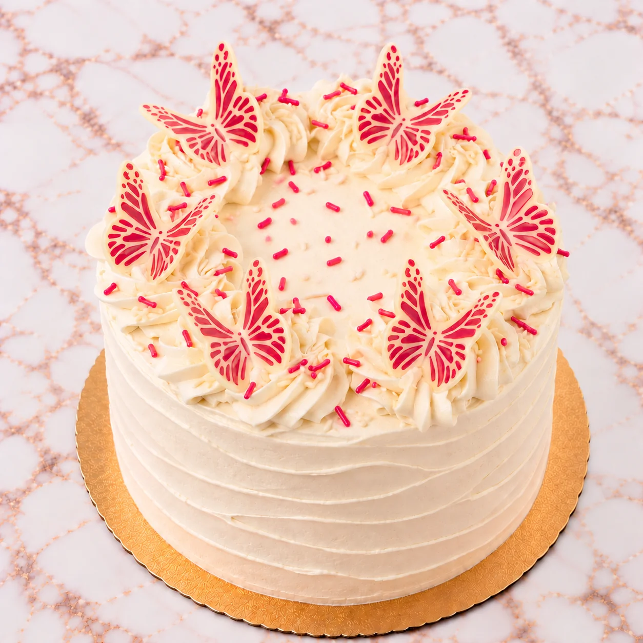 White Butterfly Cake