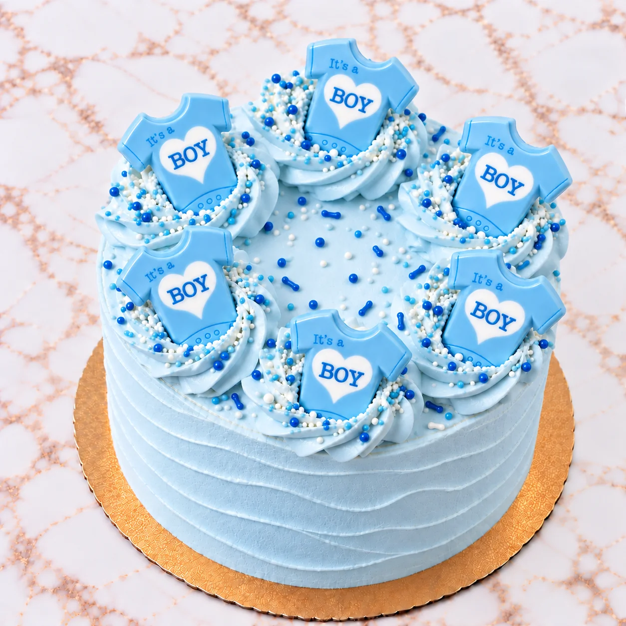 Blue Baby Boy Cake
