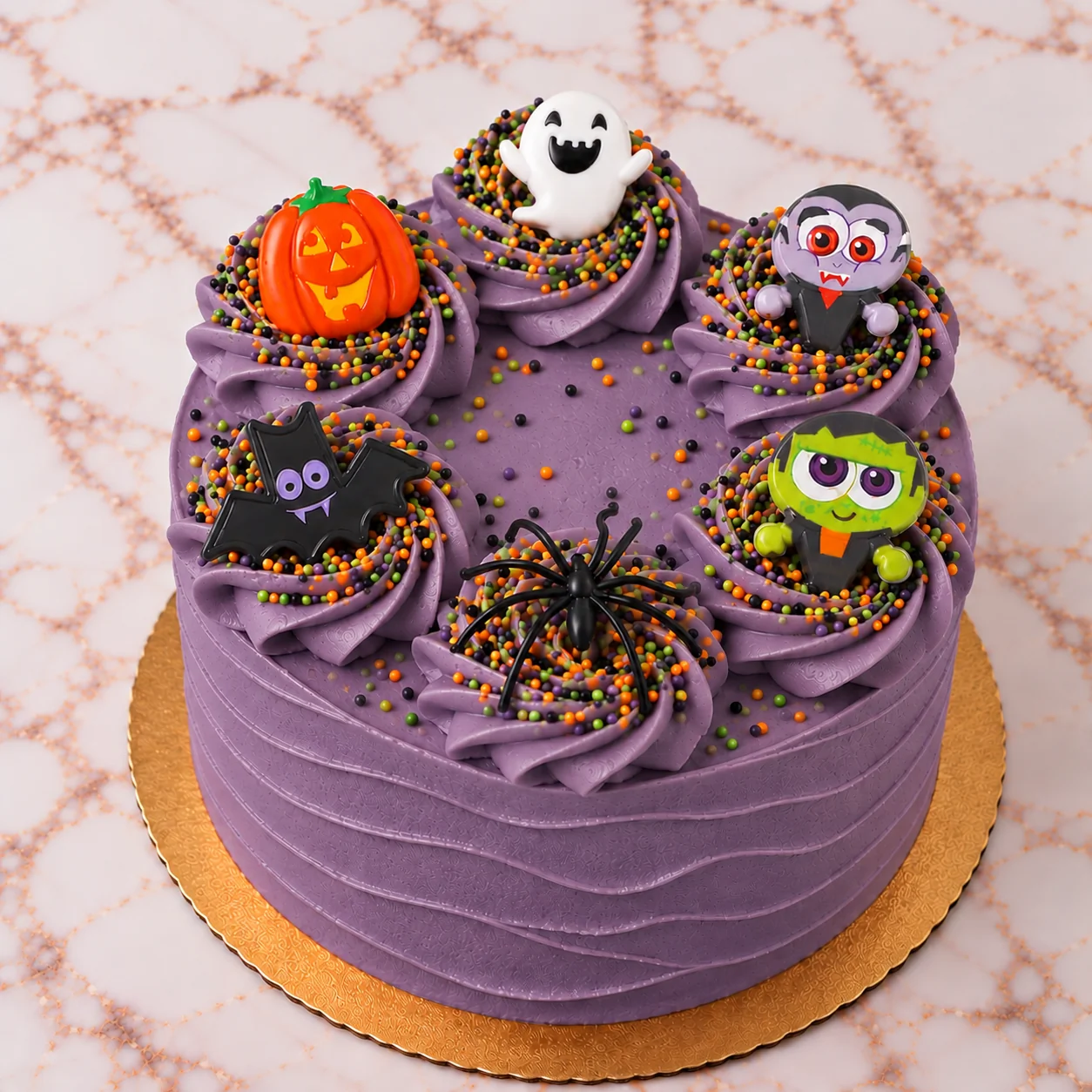 Purple Cute Halloween Cake